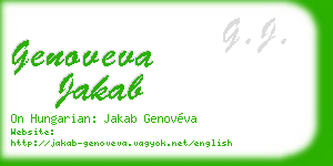 genoveva jakab business card