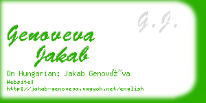 genoveva jakab business card